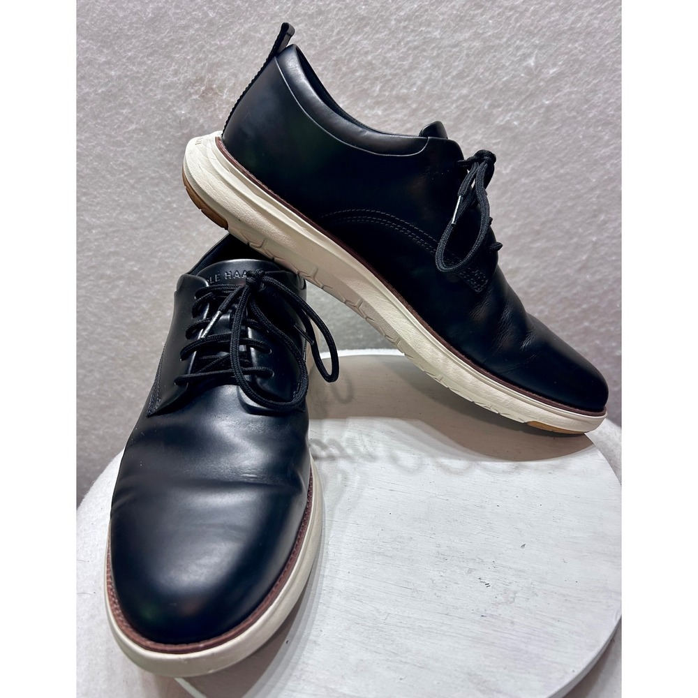 Cole Haan Grand Crosscourt II Mens Black Leather Derby Shoes C40426 Size 12M